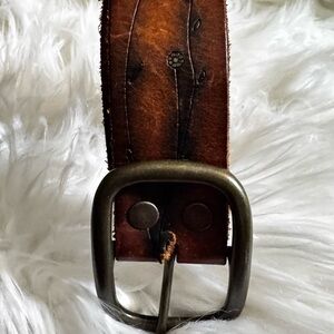 Brown Leather Men's Belt